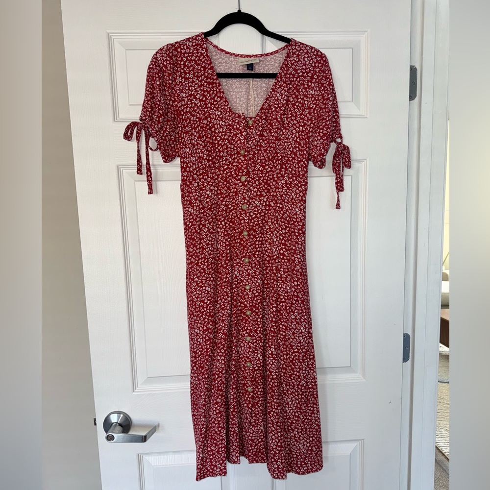 Universal Thread Floral Red Midi Dress